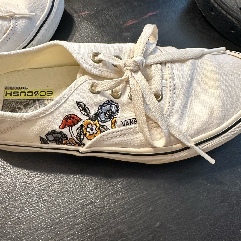 Mushroom Floral Vans
